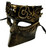 Val Halla Skull Bauta Masquerade Mask Men Brushed Gold