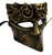 Val Halla Skull Bauta Masquerade Mask Men Brushed Gold