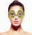 Masque Rage Temp Tattoo Mask Green Mardi Gras Masquerade