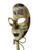 New Orleans French Quarter Venetian Stick Mask Burgundy Ladies