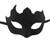 Black Solid Glitter Unique Venetian Masquerade Mardi Gras Mask