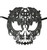 Black Skull Metal Laser Cut Masquerade Prom Mask
