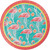 Island Oasis 8 Ct 7" Dessert Paper Plates Summer Luau Pool Party Flamingos