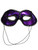 Purple Black Lace Lame Mask Masquerade Party Mardi Gras