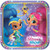 Shimmer and Shine 8 7" Dessert Cake Plates Birthday Party