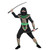 Deluxe Dragon Slayer Ninja Costume Child Boys Large LG 12 - 14, Green Black