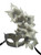 White Silver Leaf Cascade Mask Masquerade Prom Mardi Gras