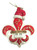 Red Music Fleur De Lis New Orleans Christmas Ornament Party Favors