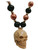 Black Orange Skull Pirate Halloween Mardi Gras Beads Party Favor Necklace