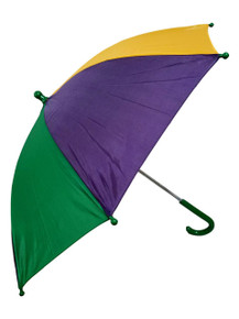 Mardi Gras Umbrella Second Line Parasol Green Purple Yellow 16"