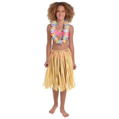 Amscan Child Natural Grass Party Hula Skirt, 20 x 22