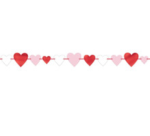 Valentines Day Heart Garland Red Pink Hearts 12 Ft