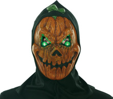 Evil Eyes Light Up Pumpkin Horror Mask Halloween Costume Full Coverage