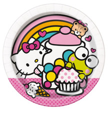 Hello Kitty 8 Ct 7" Dessert Cake Paper Plates 