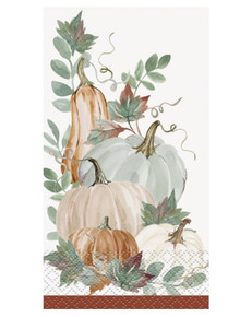 Thankful Fall 16 Ct Guest Napkins  2 Ply Thanksgiving Pumpkin Harvest