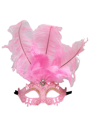 Crystal Princess Pastel Light Pink Venetian Feather Mardi