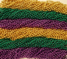 720 33" New Assorted Mardi Gras Colors PGG Beads Case Huge Lot