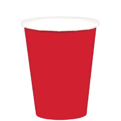 Amscan Cups, Paper, Apple Red, 9 Ounce - 20 cups