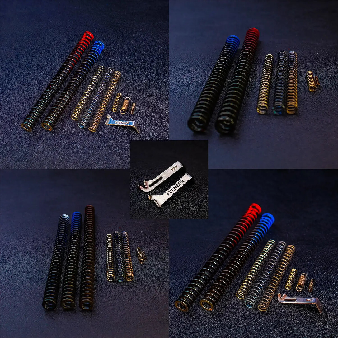IronKells Armory Alpha Packs with recoil springs, striker springs, safety plunger springs, trigger springs, and Ghost connectors for Glock and other handguns