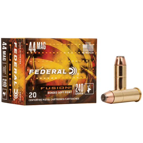 Federal Premium Fusion Handgun F44FS1 44 Rem Mag 240 grain Fusion soft point — 20 round box