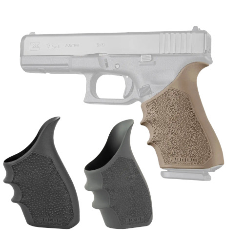 Hogue HandALL slate gray beavertail grip sleeve for Glock 17 19X 34 Gen 1 2 and 5