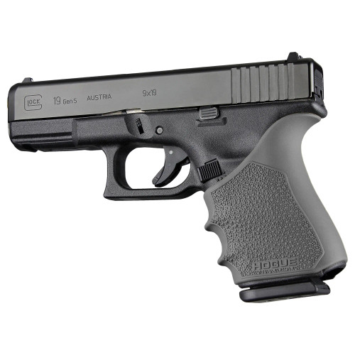 Hogue HandALL black beavertail grip sleeve for Glock 19 23 32 38 Gen 1 2 and 5