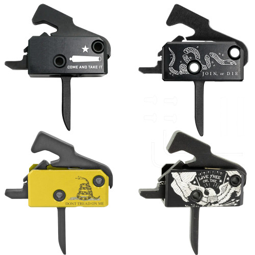 Drop-in flat single-stage AR trigger with anti-walk pins by Rise Armament