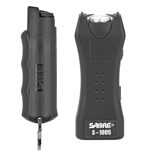 Black Sabre stun gun and twist-top pepper spray package