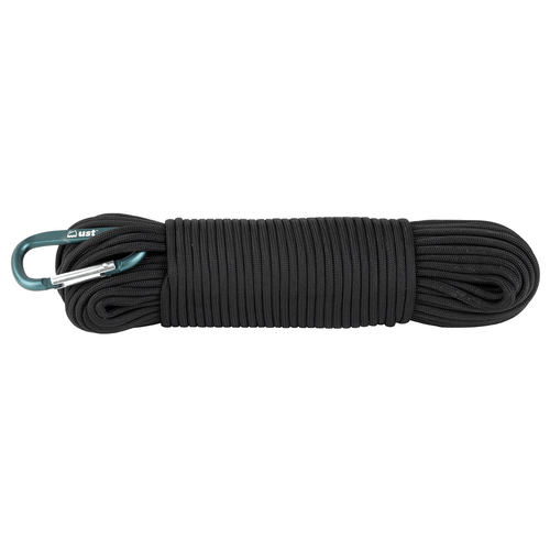 UST Para 550 utility cord 100 foot black with carabiner