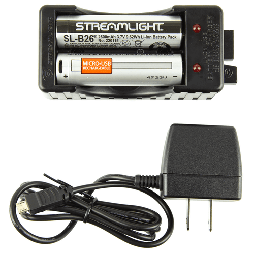 Streamlight SL-B26 charger kit 22011 dual bay cradle with 120V AC adapter black