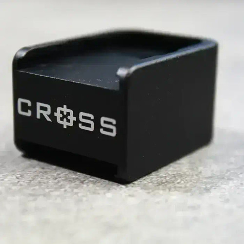 Cross Armory crDS-G17 top-down view of magazine coupler alignment channels for Glock double-stack mags