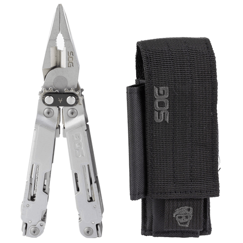 PowerAccess Deluxe plier multi-tool with 12 piece hex bit kit SOG PA2001-CP deluxe multi-tool in stonewash finish