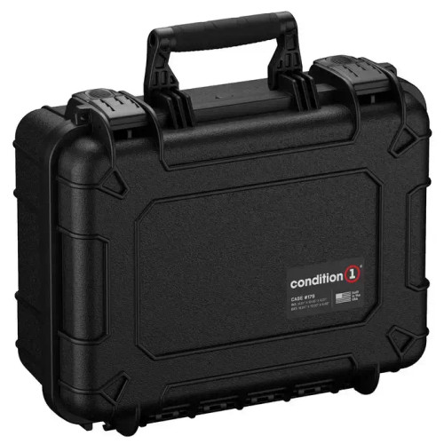Condition 1 16 inch 2 pistol case #179 in black with pre-cut foam