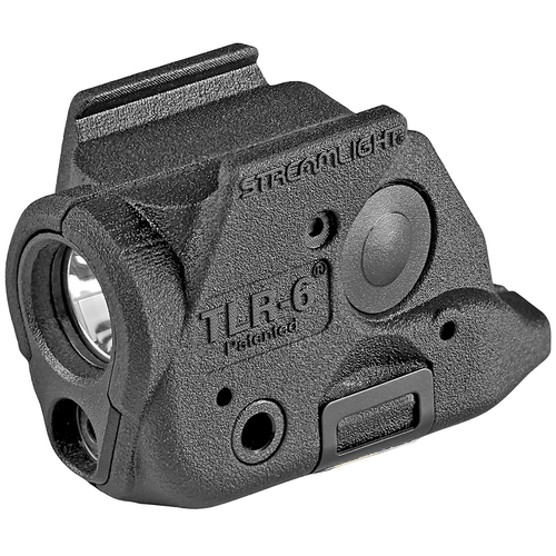 TLR-6 69286 weapon light with red laser mounted profile view for Glock 43X MOS 48 MOS black