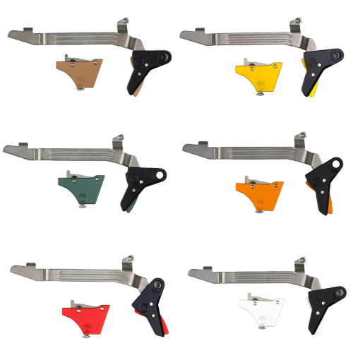 Timney Alpha Competition Trigger Glock Gen 3 Gen 4 large frame bronze anodized trigger shoe and safety blade