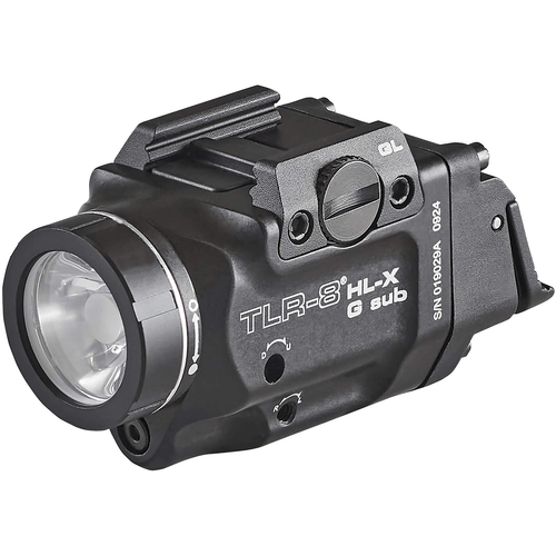 Streamlight TLR-8 HL-X Sub USB weapon light with green laser black for Glock 43X MOS 48 MOS