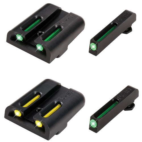 TRUGLO TFO high sights for Glock large frame green front yellow rear