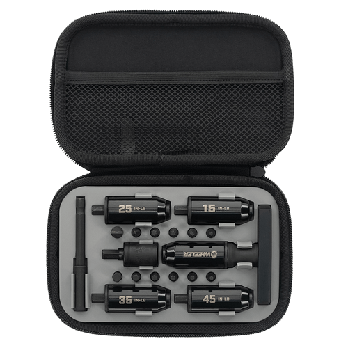 Wheeler F.A.T. Stix torque wrench set with preset limiters and bits