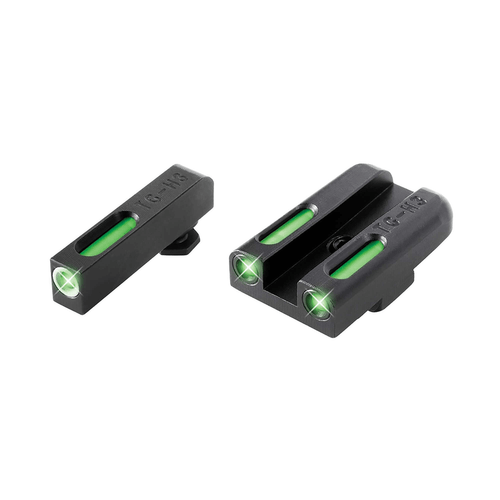 TRUGLO TFX sight set for Glock 42 43 43X 48 with white front ring
Glock 43X tritium fiber-optic night sights TFX green rear white outline front