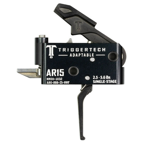 Black AR-15 drop-in Adaptable trigger with flat shoe by TriggerTech