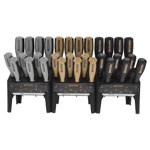 Wheeler 30 piece hex torx bench driver set with benchtop stand