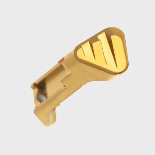 SIG Sauer P365 extended magazine release gold PVD Tyrant CNC
