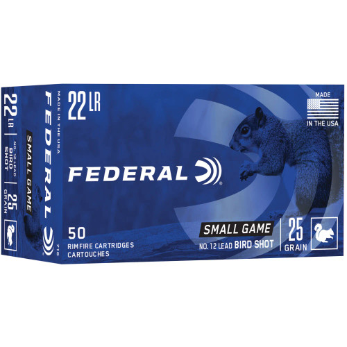 Federal Game-Shok 22 LR 25 grain #12 shotshell 50 round box