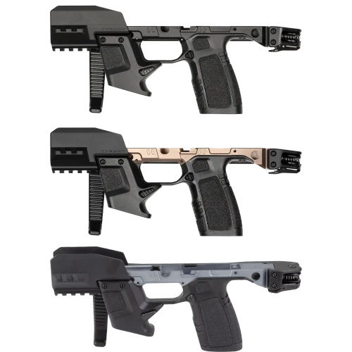 SIG Sauer P365 TWS365 PDW chassis with removable blast shield and Picatinny accessory rail