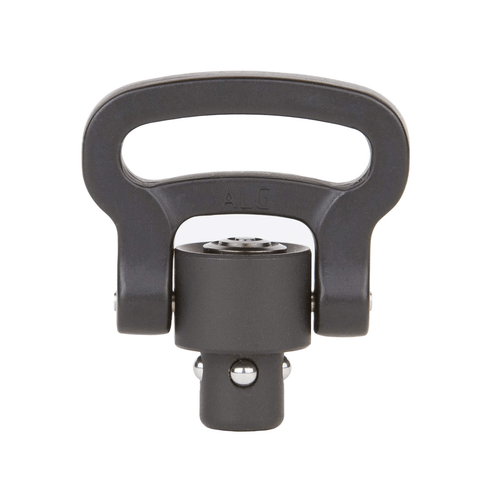 Forged QD sling swivel black 7075-T6 aluminum push-button quick detach (MPN 05-224B)