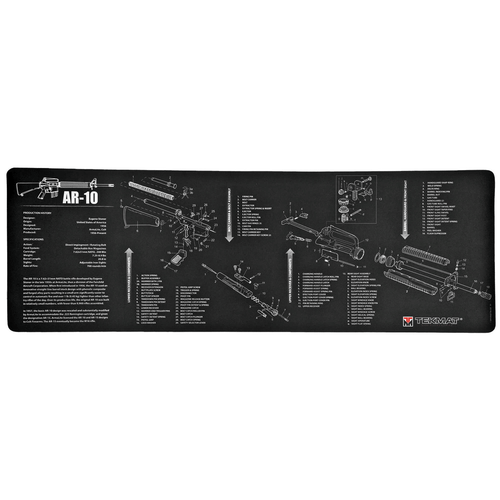tekMat AR-10 rifle cleaning mat 12x36 black