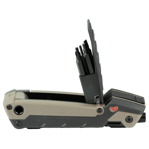 Real Avid Gun Tool Pro AR-15 multi-tool with FDE nylon sheath closed carry setup