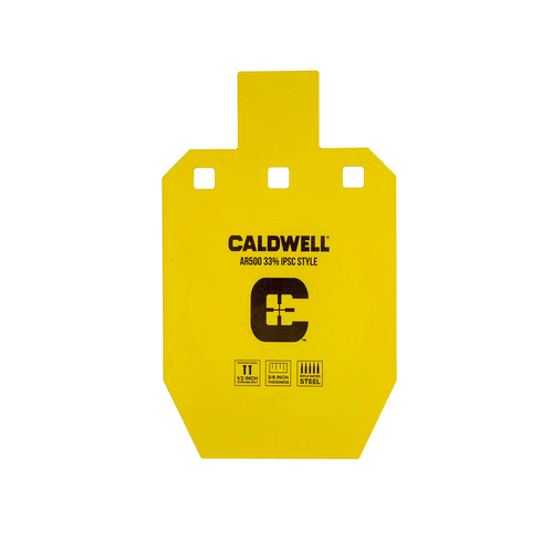Caldwell AR500 33 percent IPSC steel target yellow