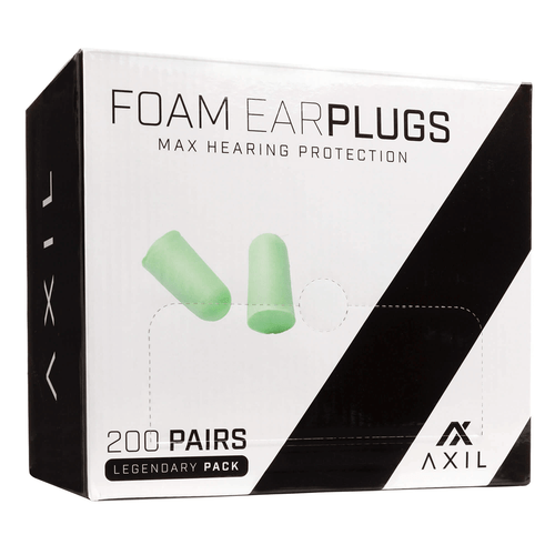 Foam ear plugs 200 pair box for shooting range work and travel hearing protection