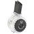 KCI-MZ036 AR-15 50-round drum magazine black for 5.56 NATO and .223 Remington back view clear